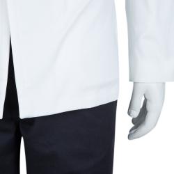Pre Owned Just Cavalli White Cotton Tailored Notched Collar Blazer L