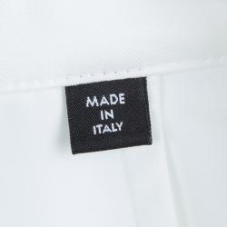 Pre Owned Just Cavalli White Cotton Tailored Notched Collar Blazer L