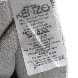 Pre Owned Kenzo Grey Tiger Embroidered Motif Sweatshirt XL