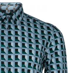 Pre Owned Kenzo Men's Multicolor Print Shirt M