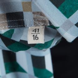 Pre Owned Kenzo Men's Multicolor Print Shirt M