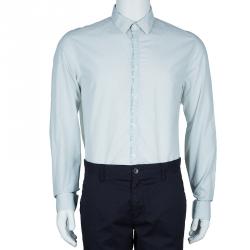 Pre Owned Kenzo Men's Light Blue Shirt L