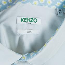Pre Owned Kenzo Men's Light Blue Shirt L