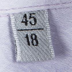 Pre Owned Kenzo Lilac Textured Cotton Comfort Fit  Long Sleeve Button Front Shirt 4XL