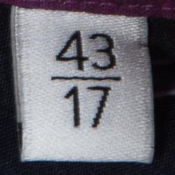 Pre Owned Kenzo Navy Blue Contrast Collar Printed Button Down Shirt XL