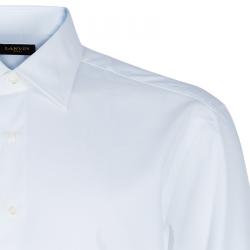 Pre Owned Lanvin White Cotton Classic Collar Shirt L