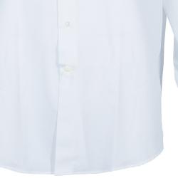 Pre Owned Lanvin White Cotton Classic Collar Shirt L