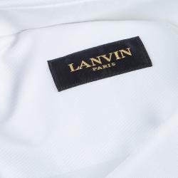 Pre Owned Lanvin White Cotton Classic Collar Shirt L