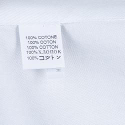 Pre Owned Lanvin White Cotton Classic Collar Shirt L