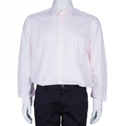 Pre Owned Lanvin Men's Pink Cotton Classic Collar Shirt L