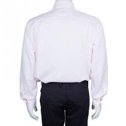 Pre Owned Lanvin Men's Pink Cotton Classic Collar Shirt L