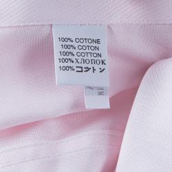 Pre Owned Lanvin Men's Pink Cotton Classic Collar Shirt L