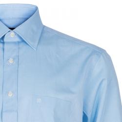 Pre Owned Lanvin Light Blue Cotton Classic Collar Shirt L