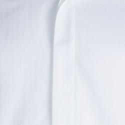 Pre Owned Lanvin White Herringbone Cotton Long Sleeve Button Front Shirt L