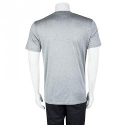 Pre Owned Lanvin Printed Grey Jersey Tarantula Print Crew Neck T-Shirt L