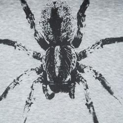 Pre Owned Lanvin Printed Grey Jersey Tarantula Print Crew Neck T-Shirt L