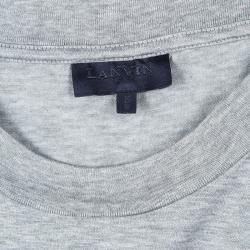 Pre Owned Lanvin Printed Grey Jersey Tarantula Print Crew Neck T-Shirt L