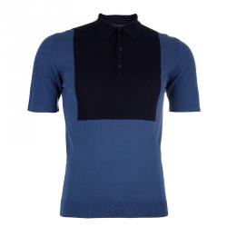 Lanvin Men's Blue Polo Shirt S