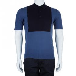 Pre Owned Lanvin Men's Blue Polo Shirt S