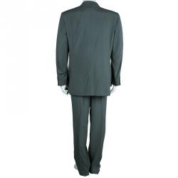 Lanvin Men's Gray Silk Double Breasted Suit XL