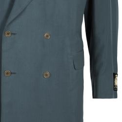 Lanvin Men's Gray Silk Double Breasted Suit XL