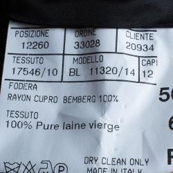 Pre Owned Lanvin Men's Black Striped Suit M