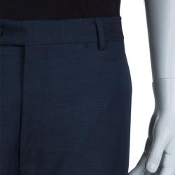 Pre Owned Lanvin Blue Wool Trousers XXL