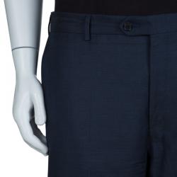 Pre Owned Lanvin Blue Wool Trousers XXL