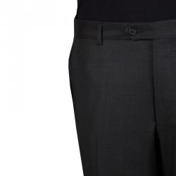 Pre Owned Lanvin Dark Grey Wool Trousers XXL