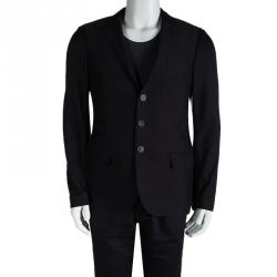 Lanvin Black Wool Notched Collar Blazer M