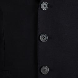 Lanvin Black Wool Notched Collar Blazer M