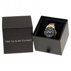 Pre Owned Longines Blue Stainless Steel Hydroconquest Men's Wristwatch 39MM