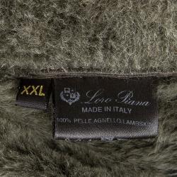 Pre Owned Loro Piana Brown Shearling Lined Suede Coat XXL