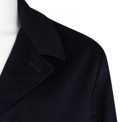 Pre Owned Loro Piana Navy Blue Cashmere Storm System Jacket 3XL