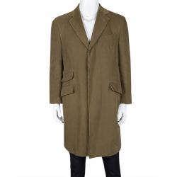Pre Owned Loro Piana Brown Cotton Storm System Coat L