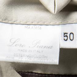 Pre Owned Loro Piana Brown Cotton Storm System Coat L