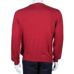 Pre Owned Loro Piana Men's Red Crewneck Sweater M