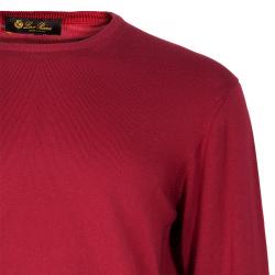 Pre Owned Loro Piana Men's Red Crewneck Sweater M
