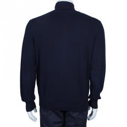 Pre Owned Loro Piana Men's Navy Blue Cardigan M