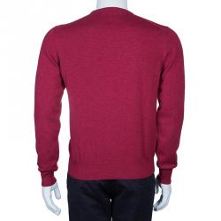 Pre Owned Loro Piana Men's Rasperry Red Cashmere Sweater M