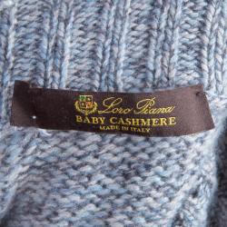 Pre Owned Loro Piana Men's Grey Baby Cashmere Bomber Cardigan L