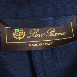 Pre Owned Loro Piana Navy Blue Voyager Jacket M