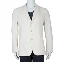 مملوكة مسبقًا Loro Piana Men's Beige Cotton Blazer M