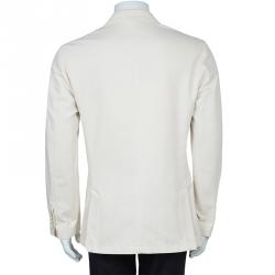 مملوكة مسبقًا Loro Piana Men's Beige Cotton Blazer M