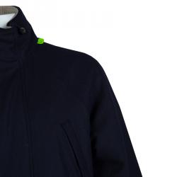 Pre Owned Loro Piana Navy Blue Herringbone Cashmere Winter Sports Jacket L