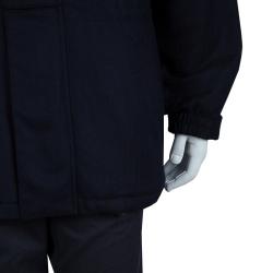 Pre Owned Loro Piana Navy Blue Herringbone Cashmere Winter Sports Jacket L