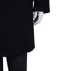Pre Owned Loro Piana Black Cashmere Storm System Coat L