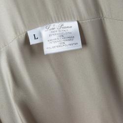 Pre Owned Loro Piana Black Cashmere Storm System Coat L