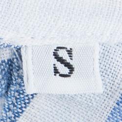 Pre Owned Loro Piana Blue Striped Linen Long Sleeve Button Front Shirt S