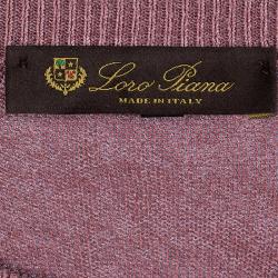 Pre Owned Loro Piana Pastel Pink Silk Knit Crewneck Sweater S